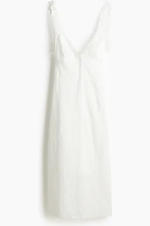H&M Kjole med engelsk blonde og knyting