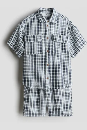 H&M 2-delt sett i bomullsmusselin