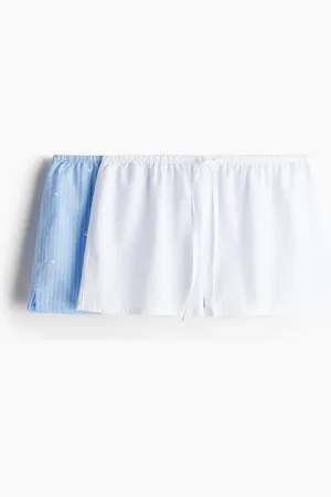 H&M 2-pack pyjamasshorts i bomullspoplin