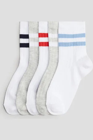 H&M 5-pack ribbestrikkede sokker