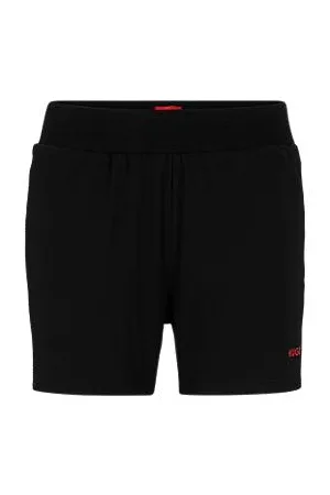HUGO BOSS Relaxed-fit shorts with silicone-printed logo