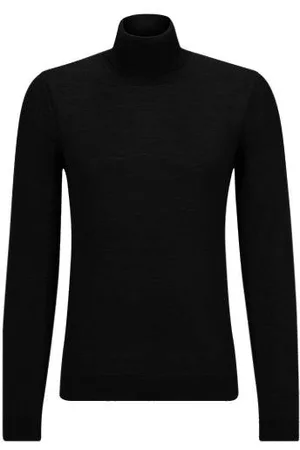 HUGO BOSS Slim-fit rollneck sweater in merino wool