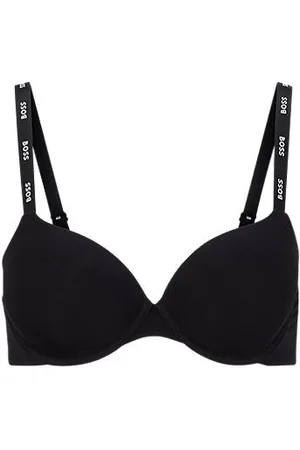 HUGO BOSS Underwire bra with adjustable logo straps in stretch jersey
