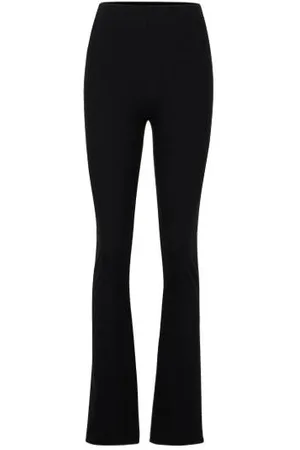 Flared leggings in stretch cotton