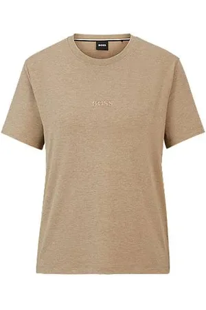 HUGO BOSS Regular-fit T-shirt in stretch jersey with embroidered logo