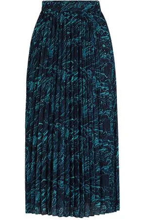 HUGO BOSS A-line plissé skirt in regular fit with seasonal print