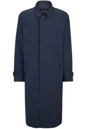 HUGO BOSS Regular-fit coat in a virgin-wool blend