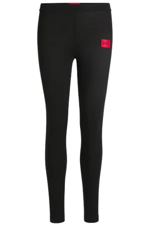 Flared leggings in stretch cotton