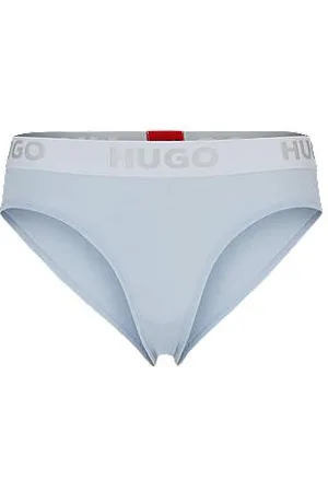 HUGO BOSS Stretch-cotton regular-rise briefs with logo waistband