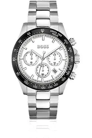 HUGO BOSS Link-bracelet chronograph watch with white dial