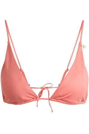 HUGO BOSS Triangle bikini top with logo charm