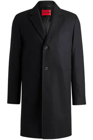 HUGO BOSS Regular-fit coat in a wool blend