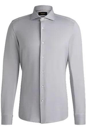 HUGO BOSS Slim-fit shirt with spread collar