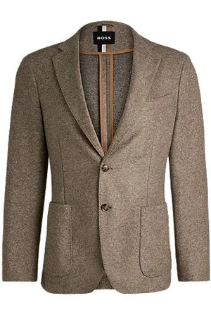 HUGO BOSS Slim-fit jacket in stretch jersey with wool