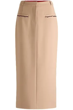 HUGO BOSS X Les Benjamins low-rise pencil skirt with beaded trims