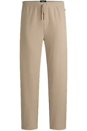 HUGO BOSS Cotton-blend pyjama bottoms with embroidered logo