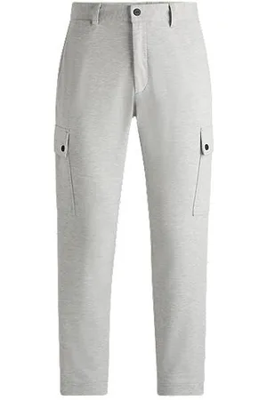 HUGO BOSS Cargo trousers in performance-stretch jersey
