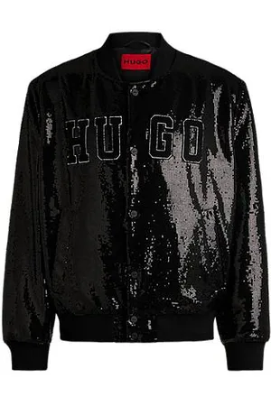 HUGO BOSS Logo bomber jacket with sequin embellishments