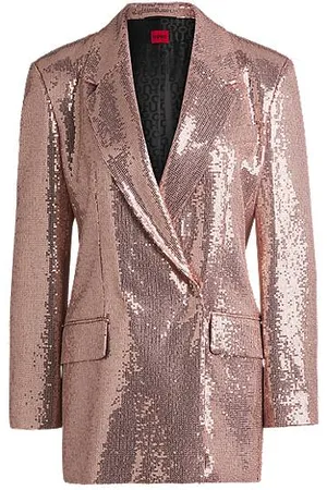 HUGO BOSS Oversized-fit sequinned jacket