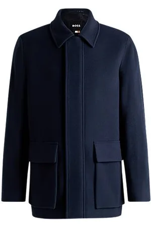 HUGO BOSS Regular-fit coat in a wool blend