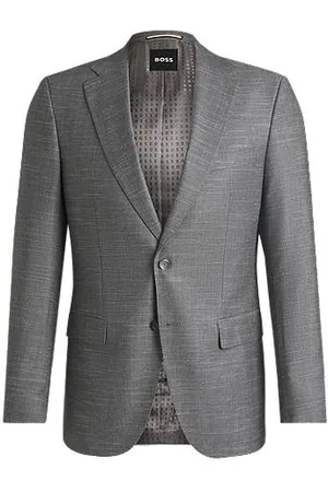 HUGO BOSS Slim-fit suit jacket in patterned stretch fabric