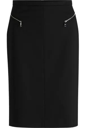 HUGO BOSS Pencil skirt with zipped pockets in stretch material