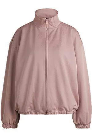 HUGO BOSS Oversized-fit jacket with all-over logo jacquard