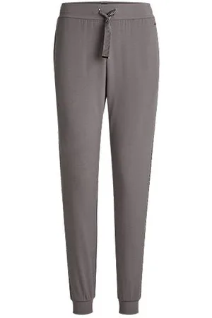 HUGO BOSS Monogram-detailed tracksuit bottoms with modal and silk