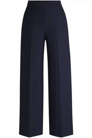 HUGO BOSS Wide-leg trousers with button waistband