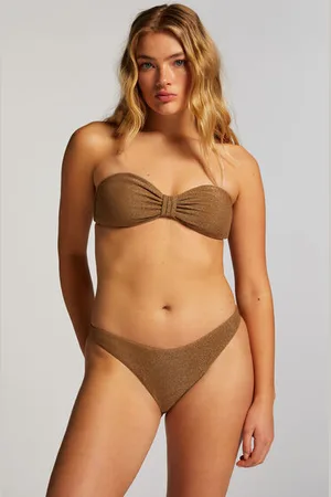 Hunkemöller Høykuttet Bikini Underdel Goldie Shimmer