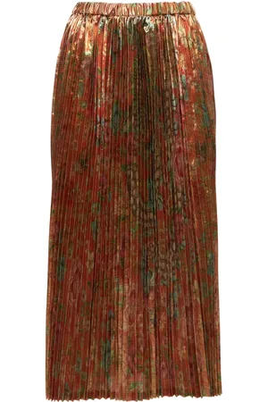 JUNYA WATANABE Sheer Glitter Print Nylon Midi Skirt