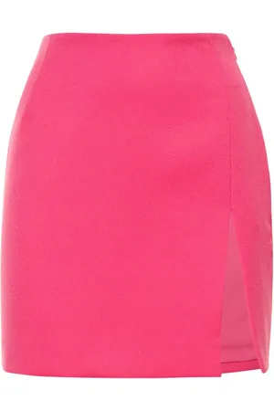 The Andamane Gioia Split Satin Crepe Mini Skirt