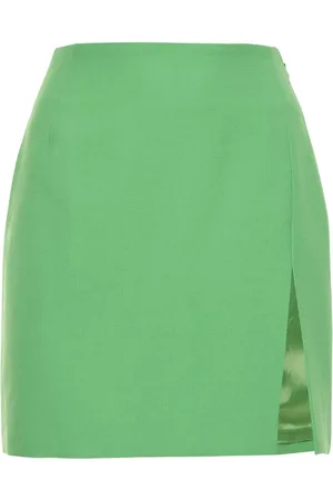The Andamane Gioia Split Viscose Twill Mini Skirt