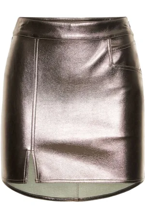 Alix NYC Dame Miniskjørt - Talia Metallic Faux Leather Mini Skirt