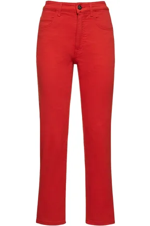FERRARI Dame High waist - Logo High Rise Denim Straight Jeans