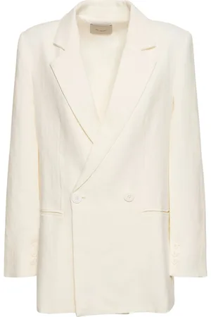 St Agni Slit Sleeve Linen Blazer