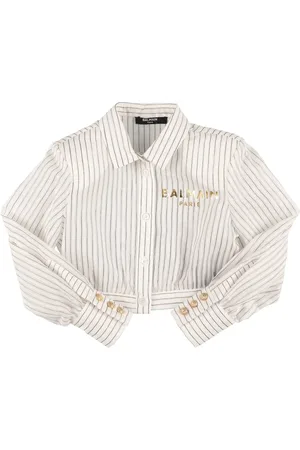 Balmain Cotton & Silk Jacquard Muslin Shirt