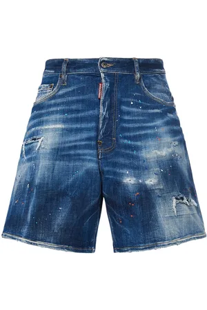 Dsquared2 Boxer Fit Cotton Denim Shorts