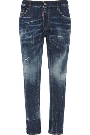Dsquared2 Tidy Biker Fit Cotton Denim Jeans