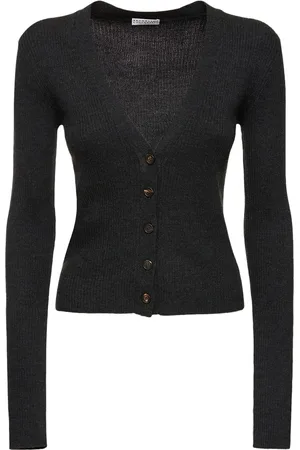 Brunello Cucinelli Embellished Rib Knit Cardigan