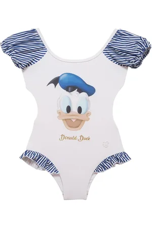 MONNALISA Printed One Piece Swimsuit W/ruffles
