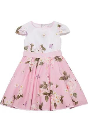 MONNALISA Printed Cotton Poplin Dress