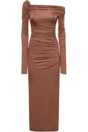 Helmut Lang Luster Stretch Viscose Long Dress