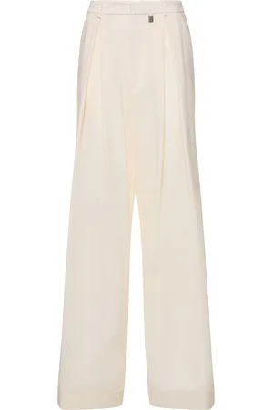 GIUSEPPE DI MORABITO Stretch Wool Wide Pants