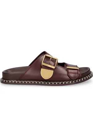 Chloé 20mm Rebecca Leather Flat Sandals