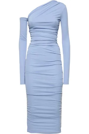 The Andamane Olimpia Draped Asymmetric Midi Dress