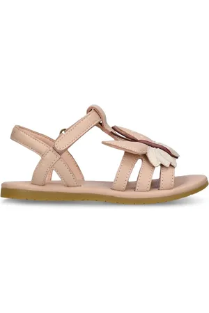 Donsje Leather Sandals W/ Butterfly Patch