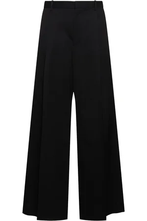 Jil Sander Wide Leg Wool Gabardine Pants