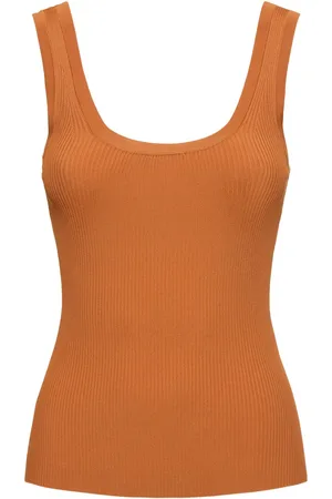 ZIMMERMANN Junie Scoop Neck Viscose Blend Tank Top