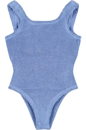 Hunza G Seersucker Swimsuit W/ Bow 7-12y
